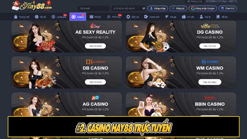 #2. Casino Hay88 trực tuyến 